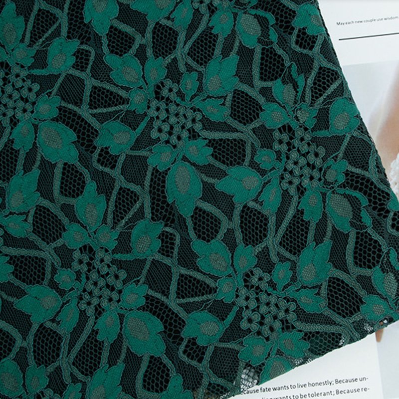 Dress Peacock Cutwork Nylon Lace Fabric for Women's Wear Wholesale Sup 6